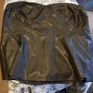 Torrid Faux Leather Strapless Top